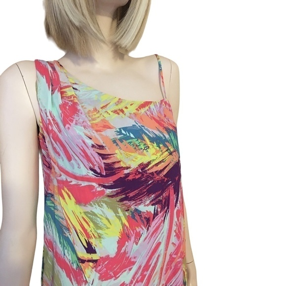 π
ΊBCBG MaxAzria Alyssa Dress Draped One Shoulder Shift - Picture 4 of 13